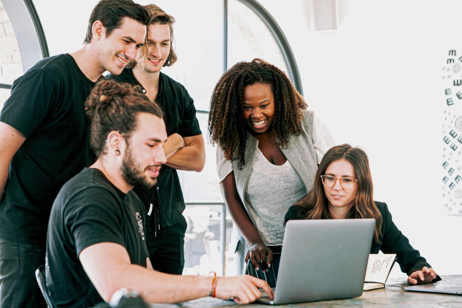 Team in an office