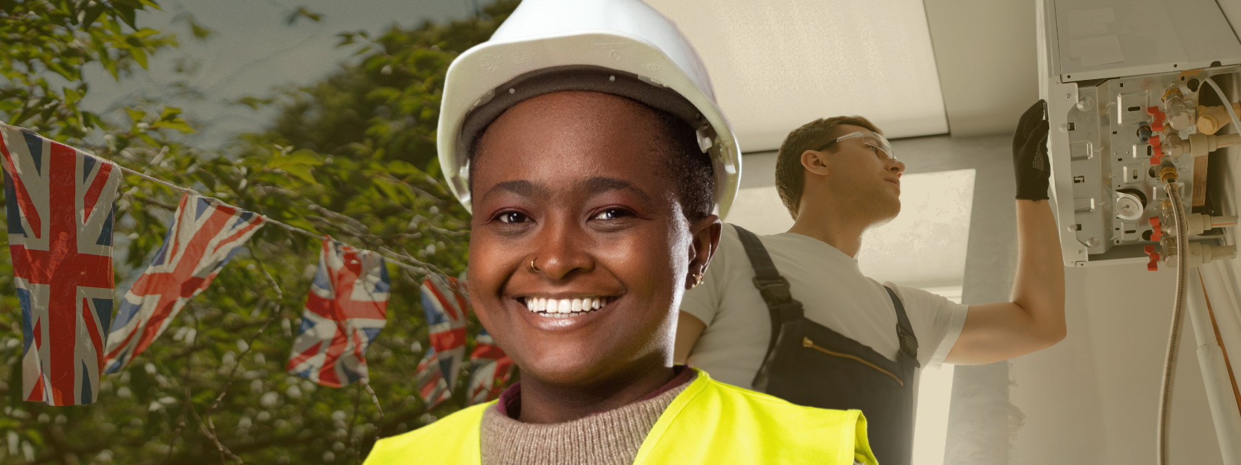 Woman in a hard hat