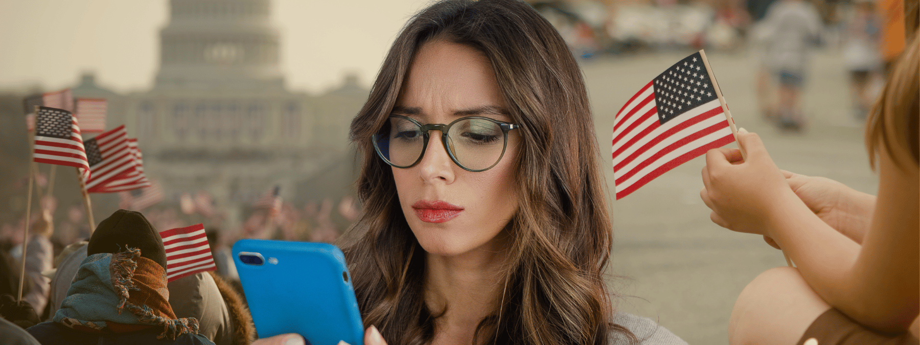 Woman looking at phone