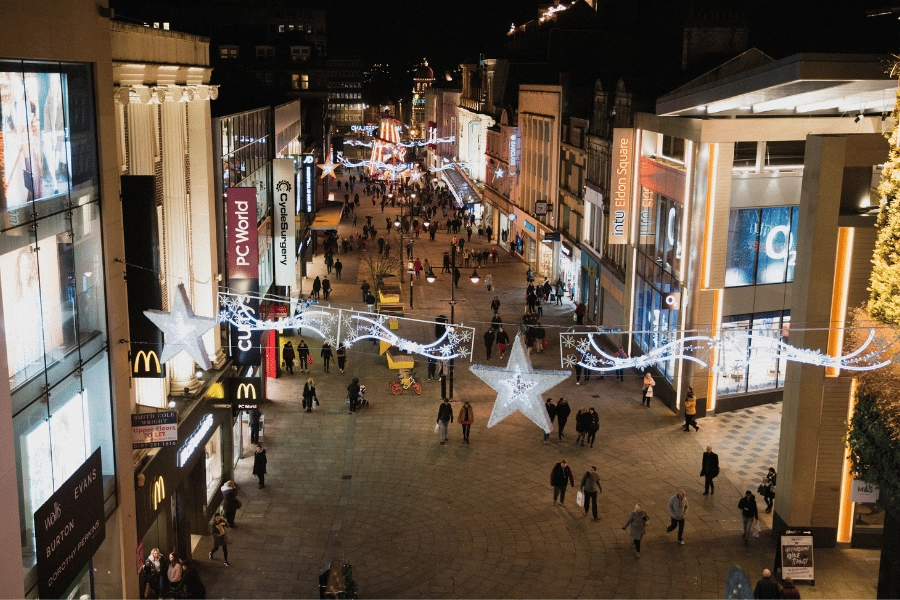 Christmas shopping in Newcastle